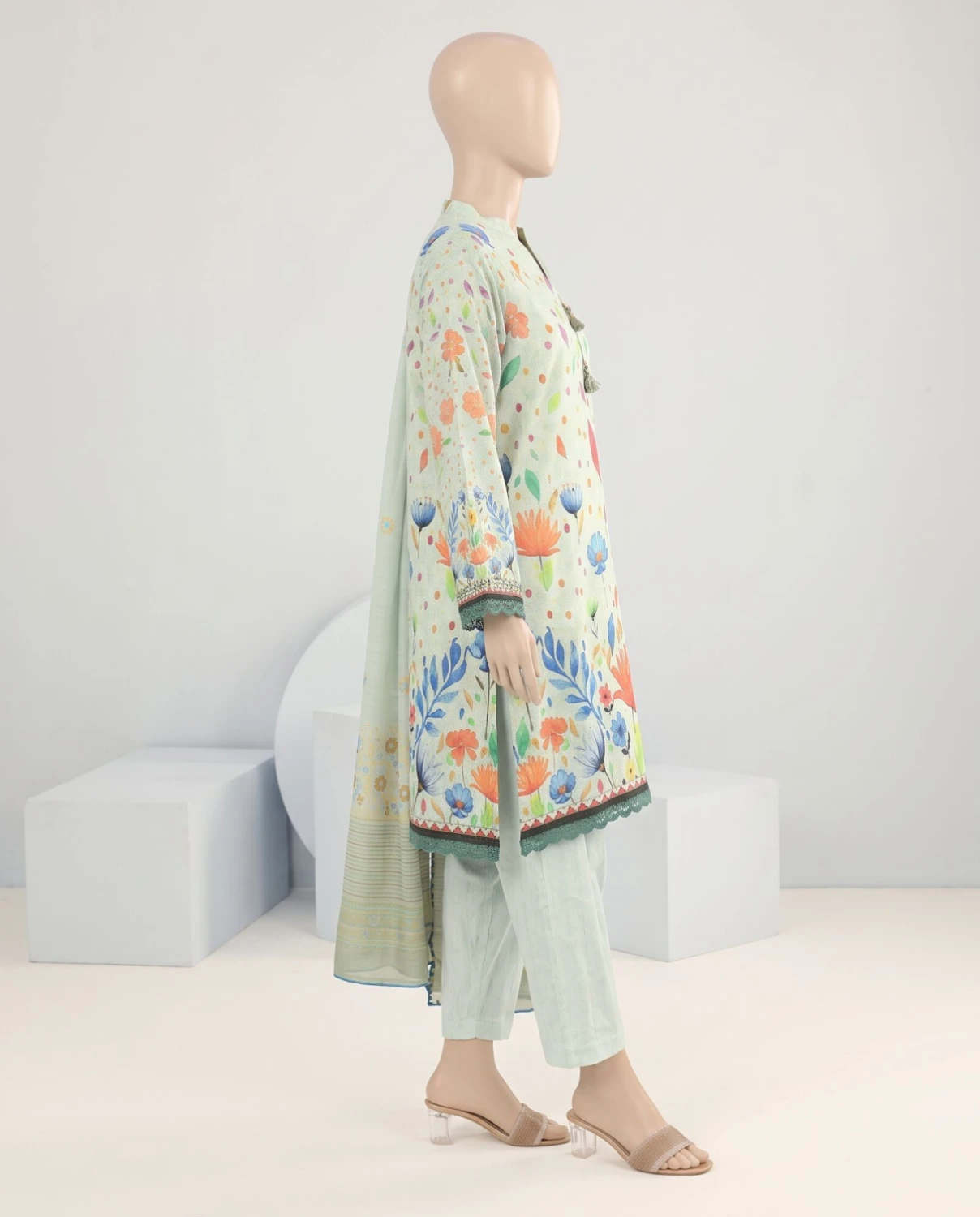 Mint Meadow – 3 Piece Khaddar Suit | Winter Collection — Women — photo 3