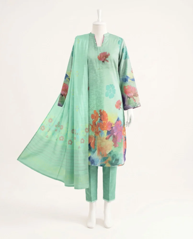 Blossom Brush – 3 Piece Unstitched Printed Khaddar Suit | Winter Collection