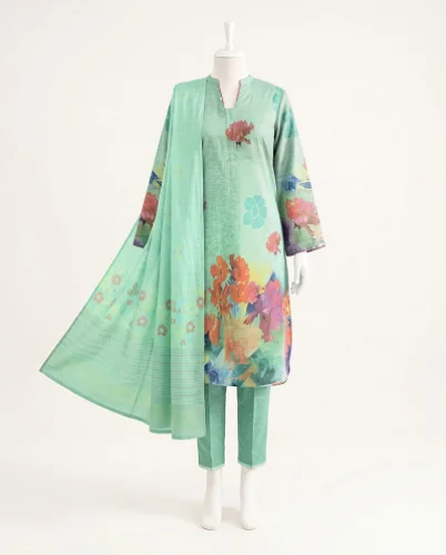 Blossom Brush – 3 Piece Unstitched Printed Khaddar Suit | Winter Collection — Women — photo 1