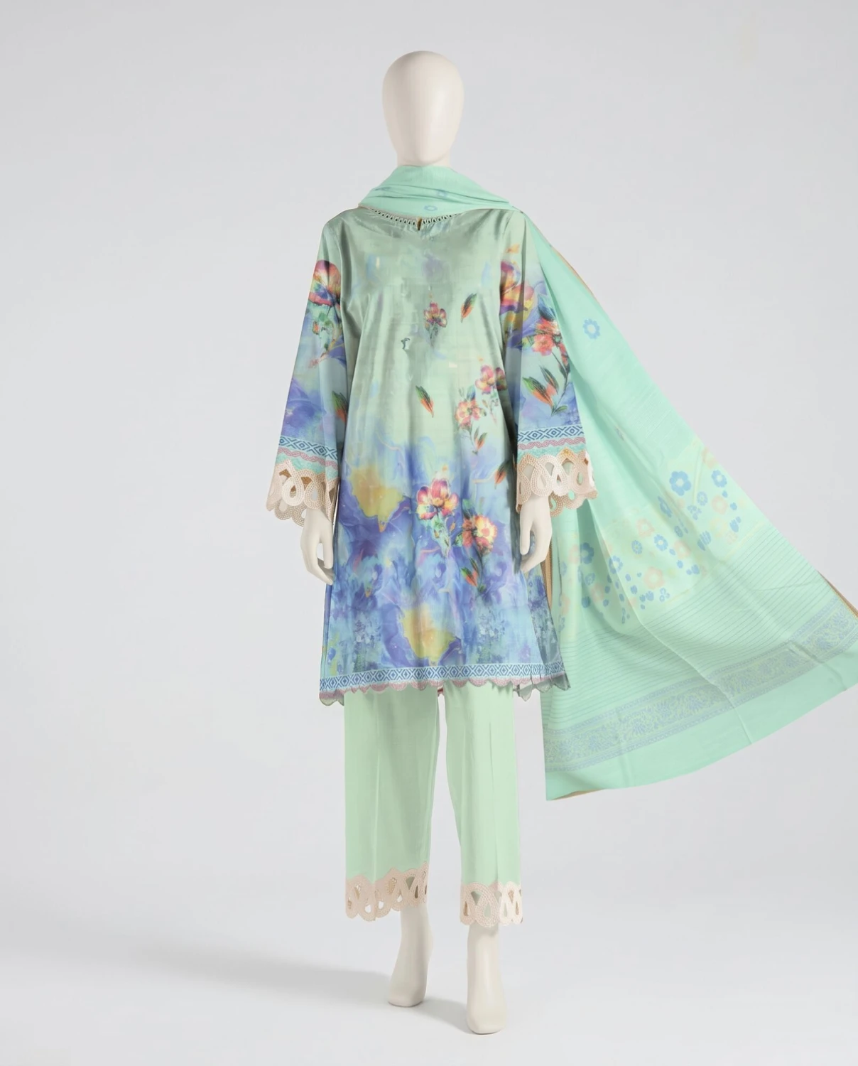 Watercolour Drift – 3 Piece Unstitched Printed Khaddar Suit | Khaddar Suit — Women — photo 1