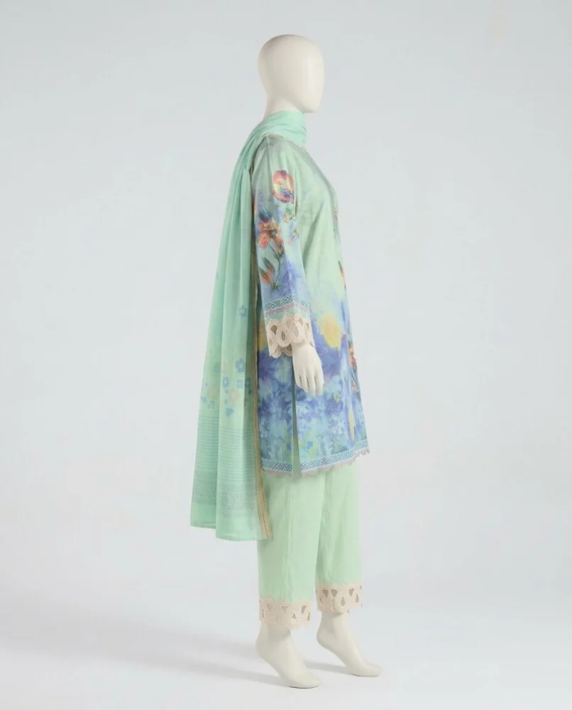 Watercolour Drift – 3 Piece Unstitched Printed Khaddar Suit | Khaddar Suit