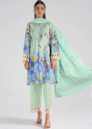 Watercolour Drift – 3 Piece Unstitched Printed Khaddar Suit | Khaddar Suit — Women — photo 3