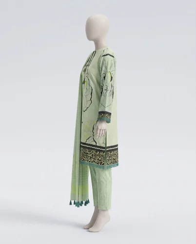 Ink Petal – 3 Piece Unstitched Printed Khaddar Suit | Winter Collection — Women — photo 2