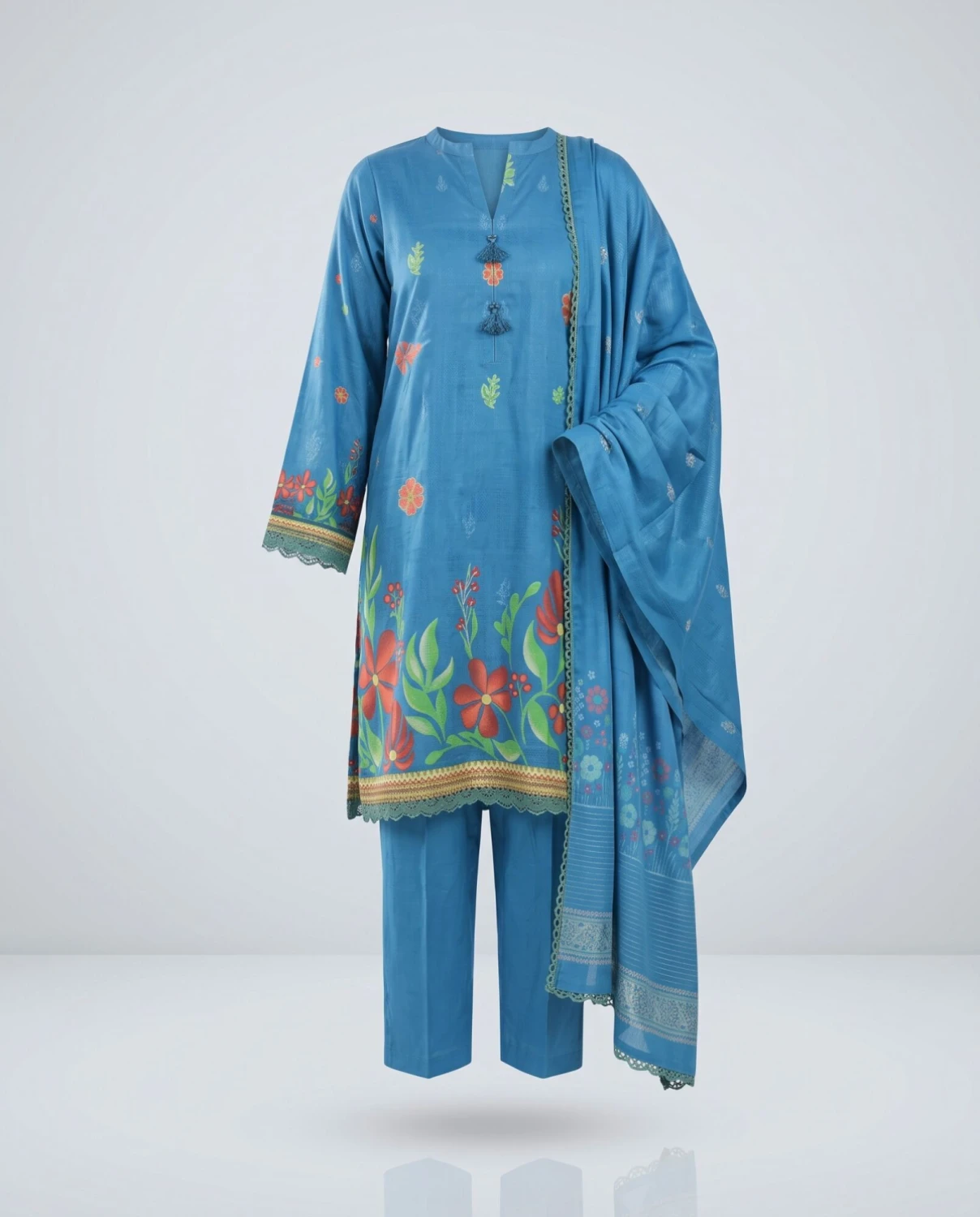 Garden Trail – 3 Piece Unstitched Printed Khaddar Suit | Winter Collection — Women — photo 1