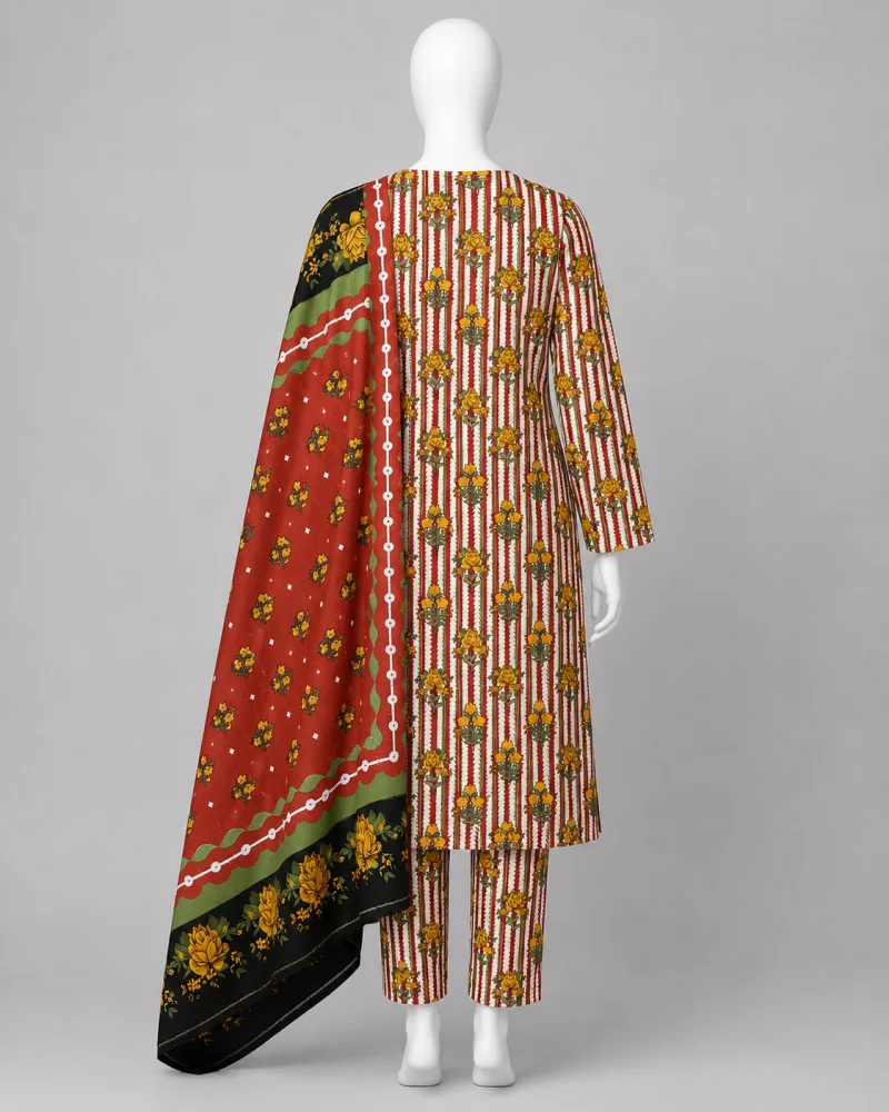 Sana Floral Striped 3 Piece Suit