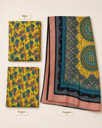Meher Floral Printed 3 Piece Suit 2