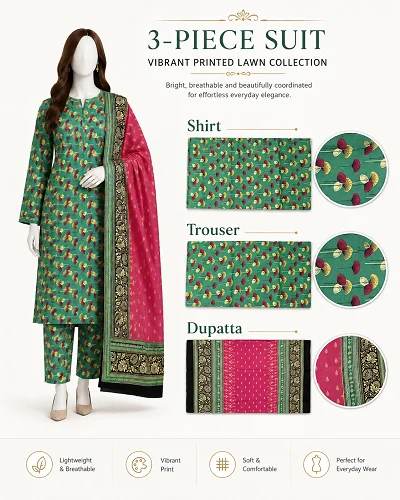 Ayla Printed 3 Piece Suit 3