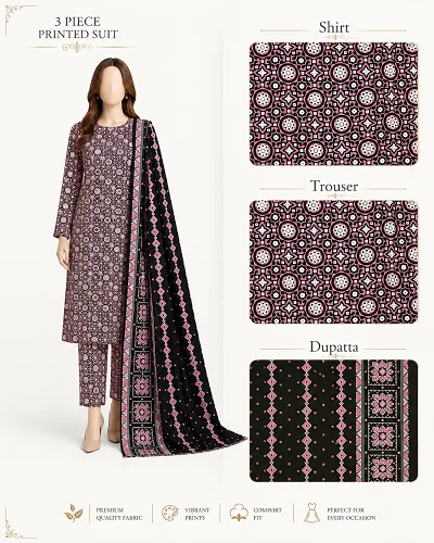 Misha Printed 3 Piece Suit 3