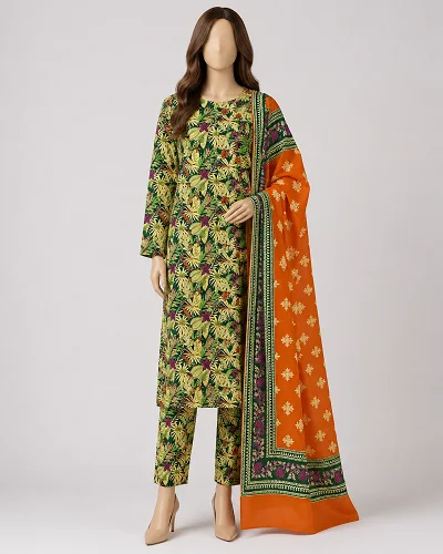 Zaina Printed 3 Piece Suit 1