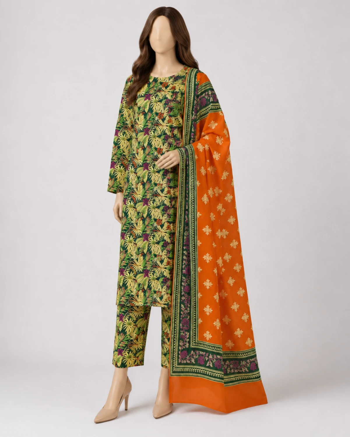 Zaina Printed 3 Piece Suit