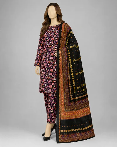 Noor Printed 3 Piece Suit 2