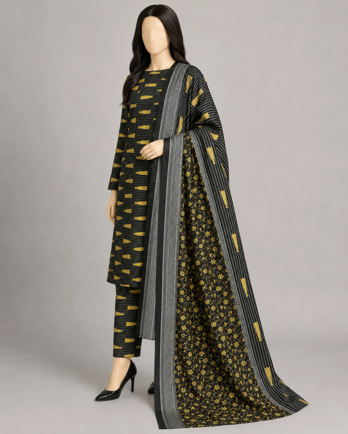 Zara Printed 3 Piece Suit