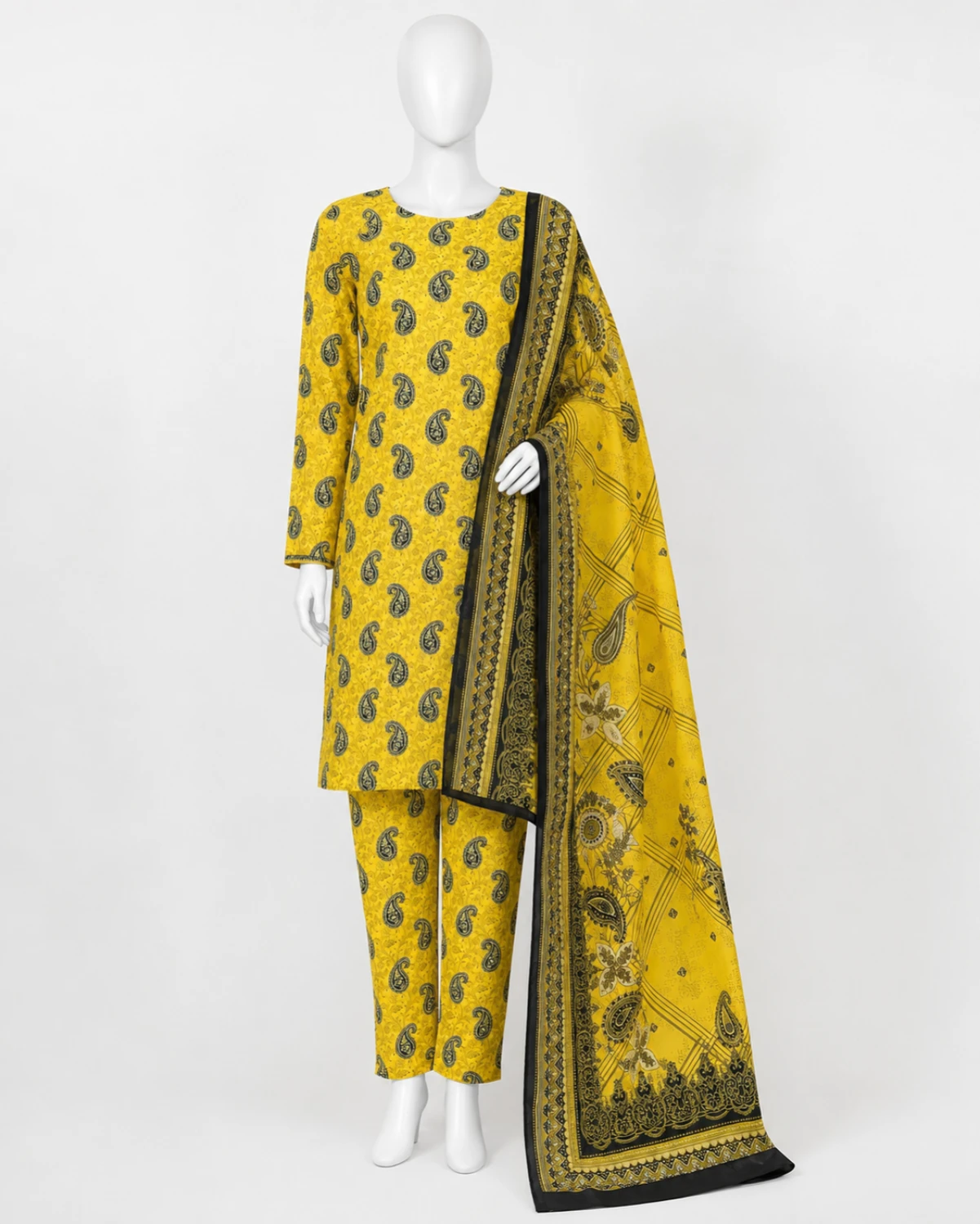 Haya Paisley Printed 3 Piece Suit