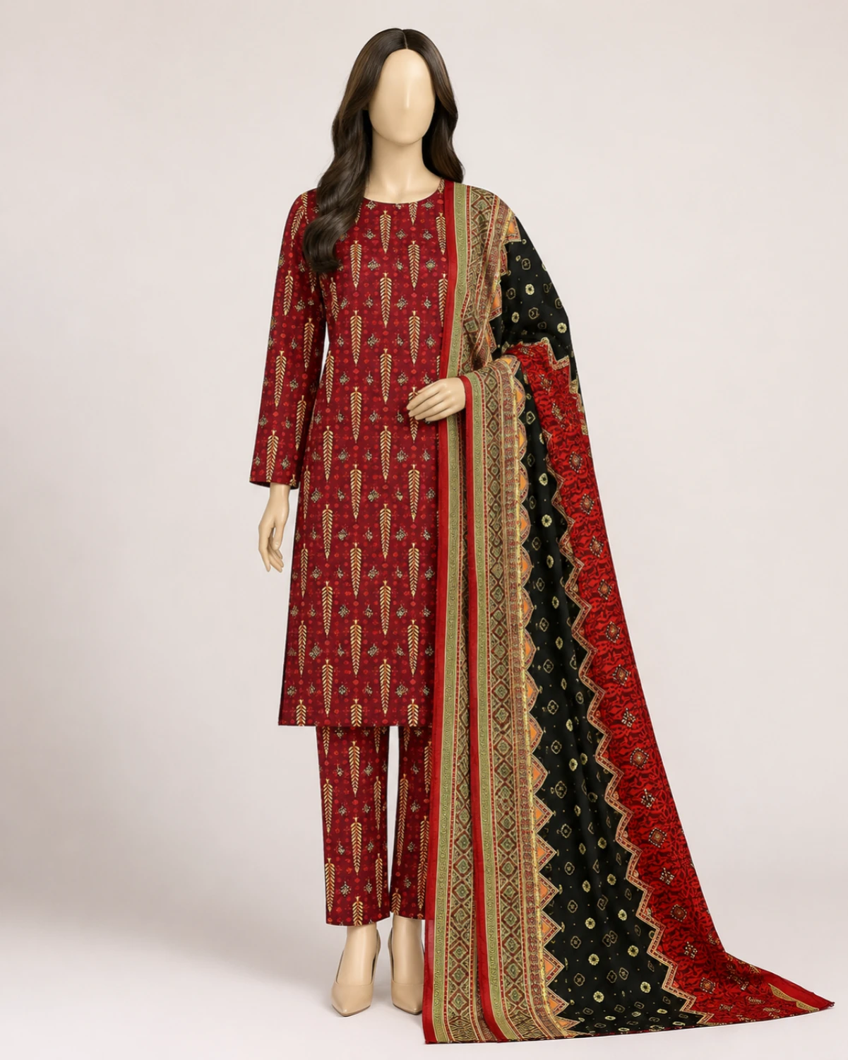 Zareen Printed 3 Piece Suit
