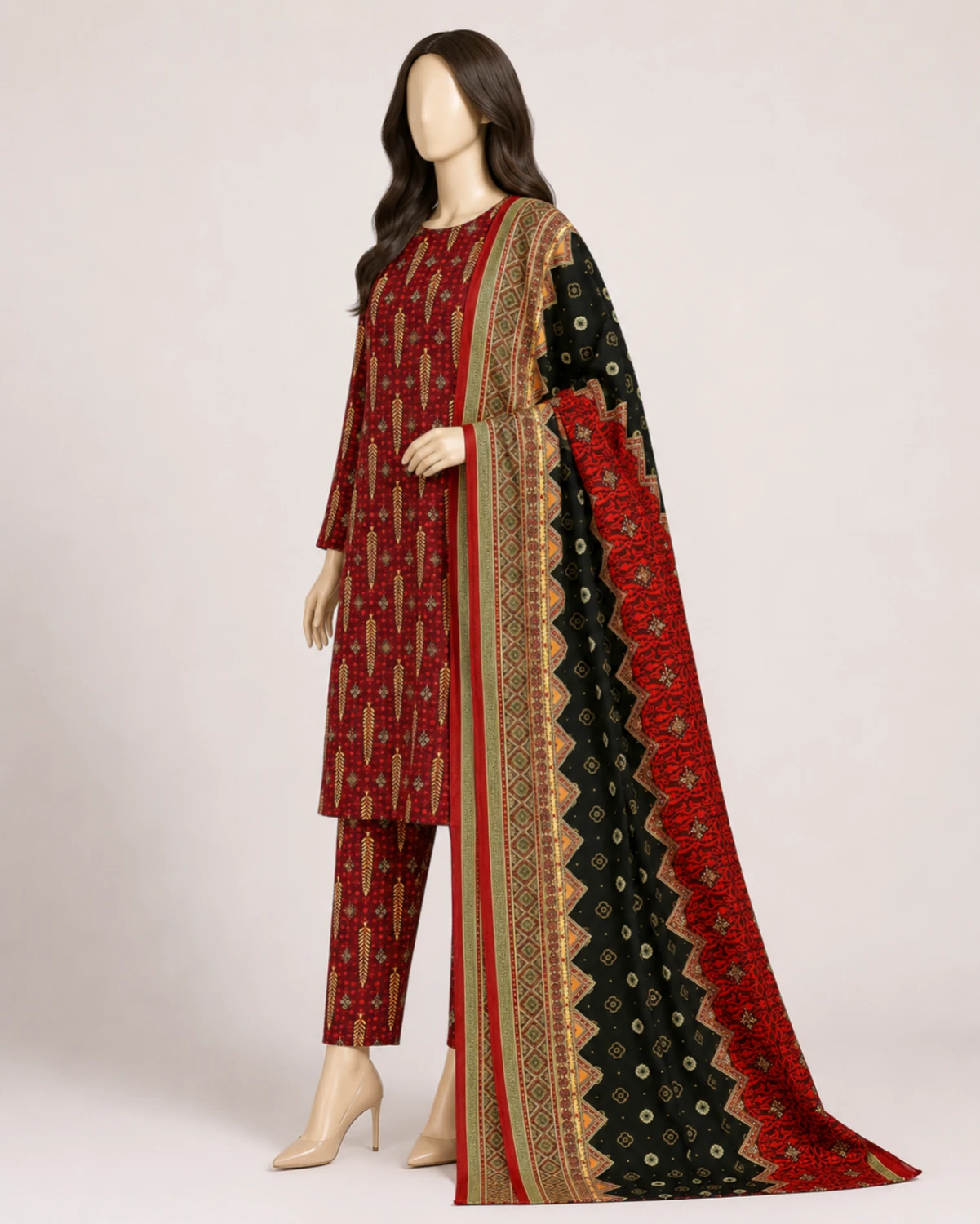 Zareen Printed 3 Piece Suit