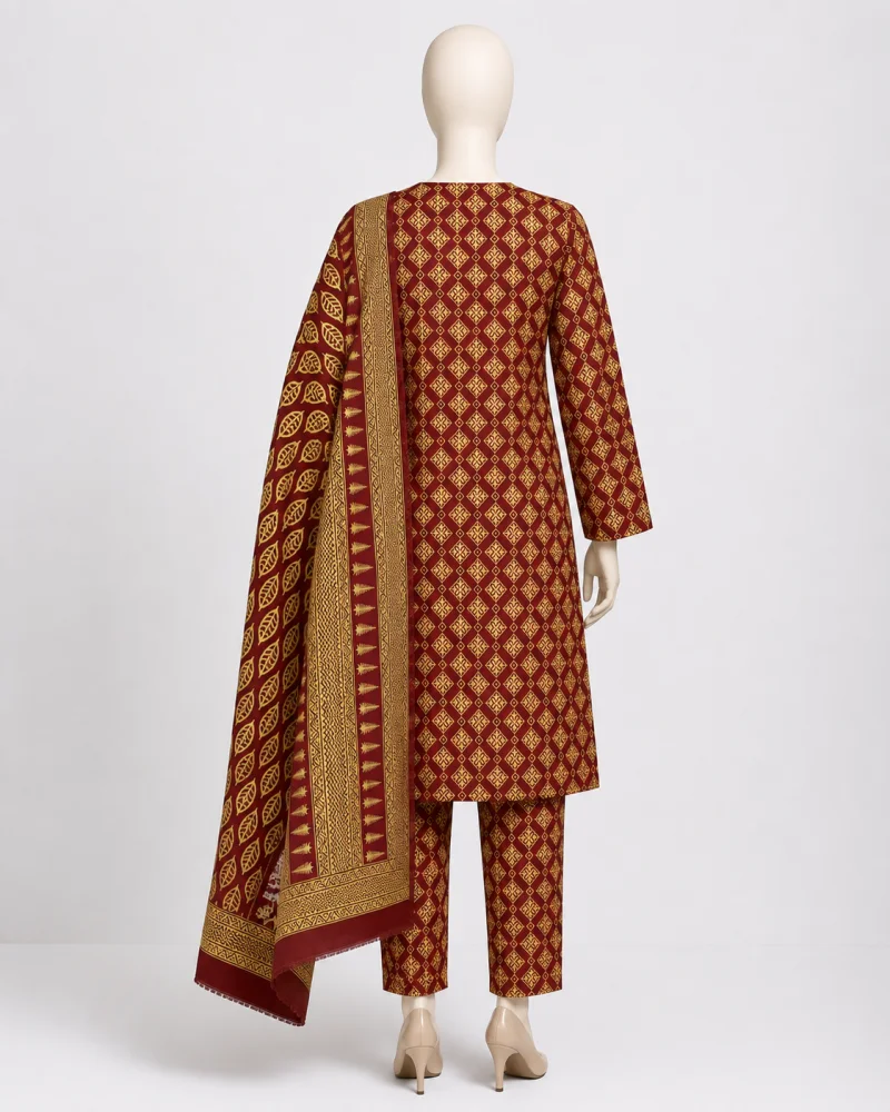 Mahnur Printed 3 Piece Suit