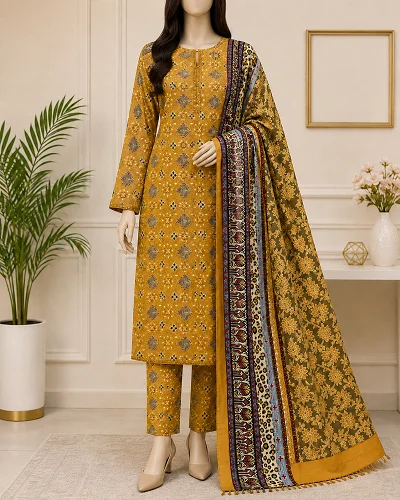 Zaina Printed 3 Piece Suit 1