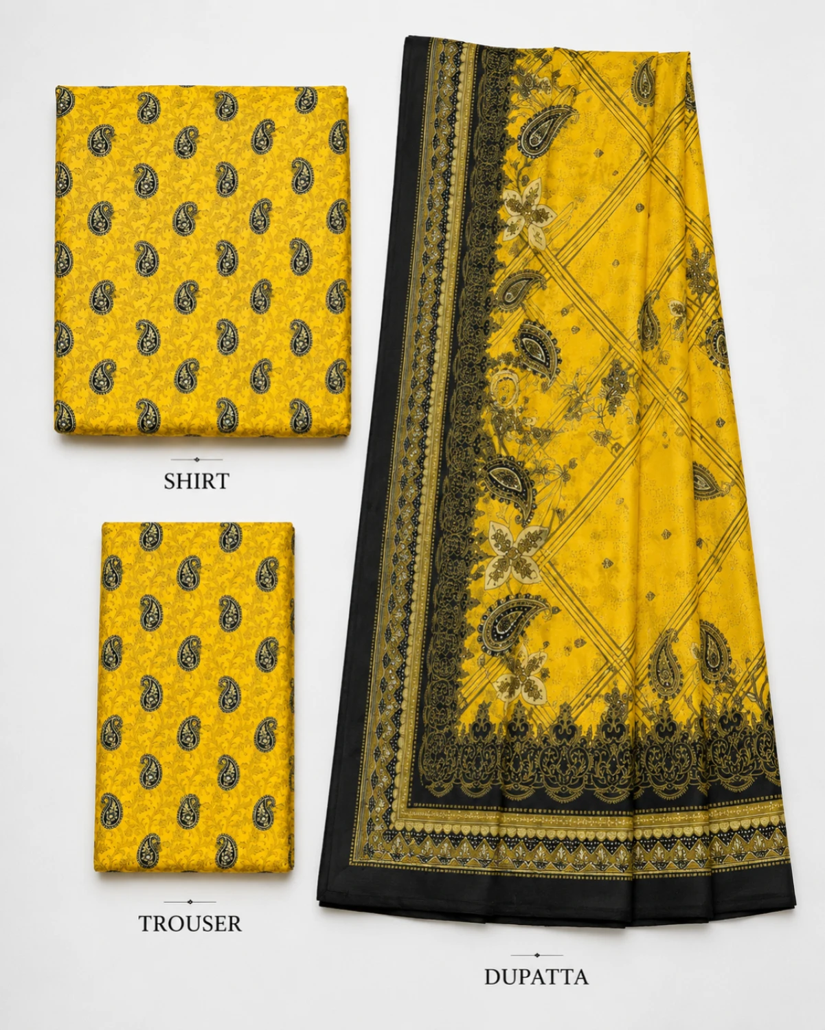 Haya Paisley Printed 3 Piece Suit