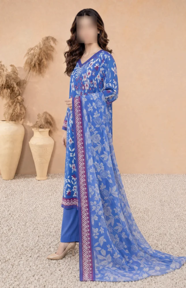 Neel Gul Printed 3 Piece Lawn Suit