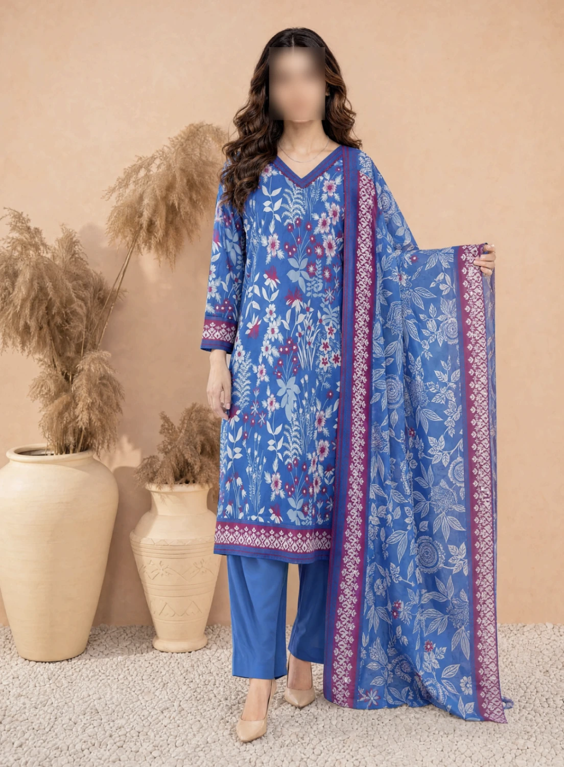 Neel Gul Printed 3 Piece Lawn Suit